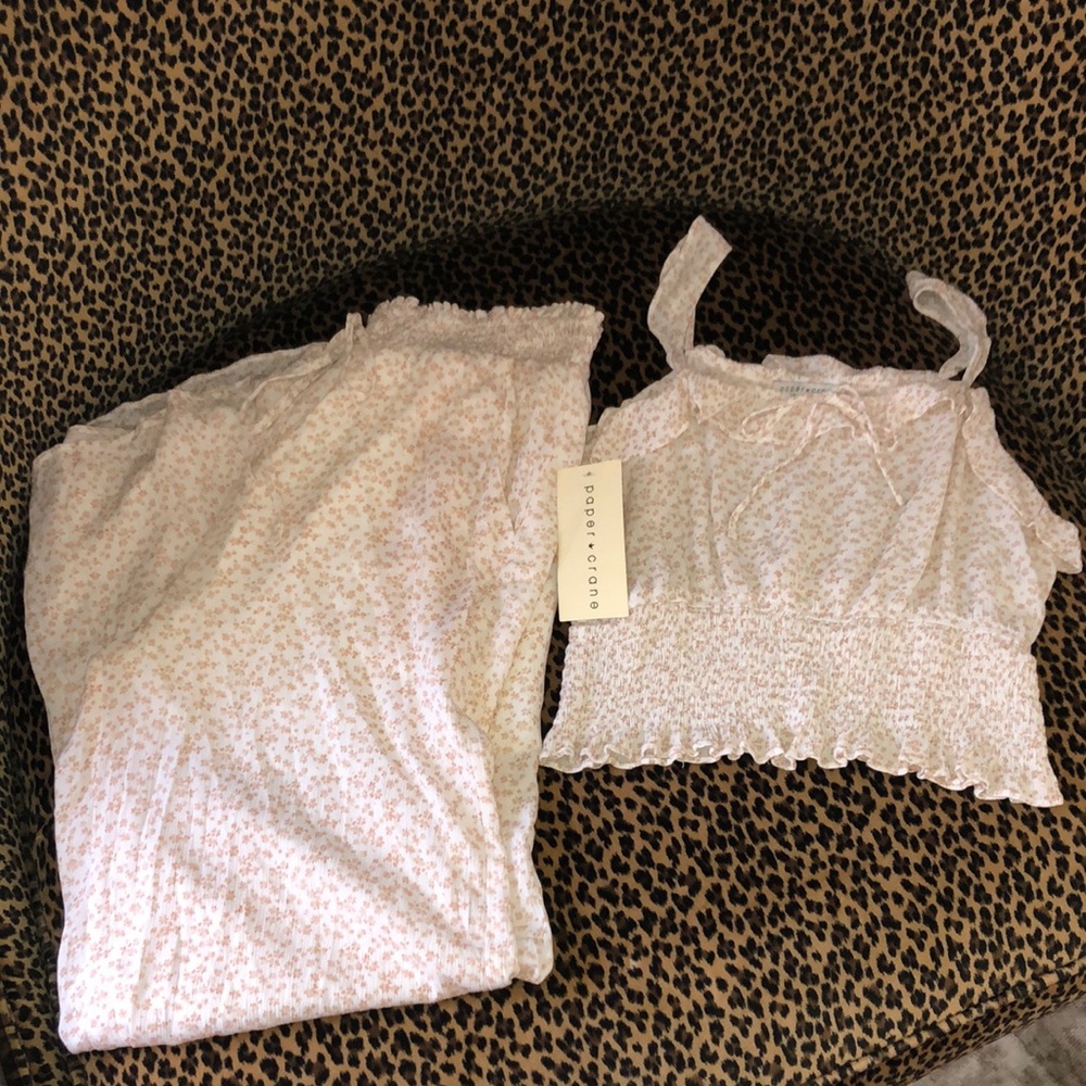 Paper Crane Pink Floral Matching Set